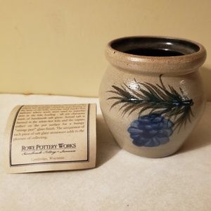 Rowe Pottery 3 1/2" Bowl Pot W/ Maker Card